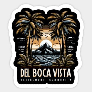 Del Boca Vista // Retirement Community Florida Sticker